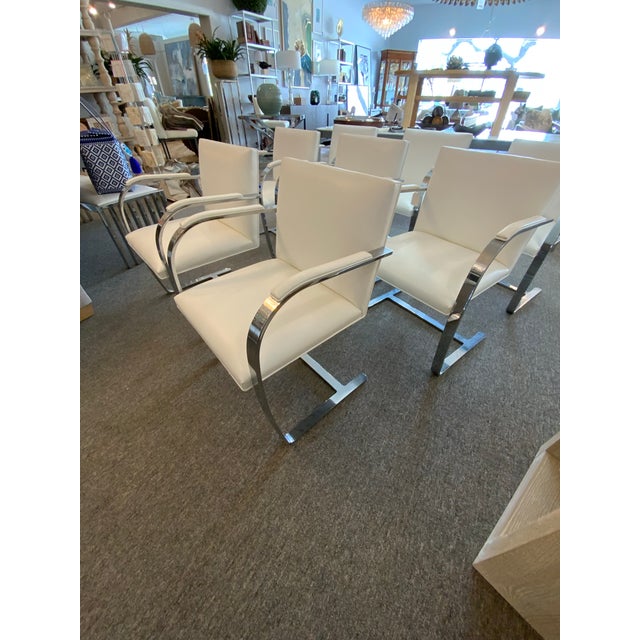Mid-Century Modern Set of 8 Knoll Padded Arm Chairs For Sale - Image 3 of 6