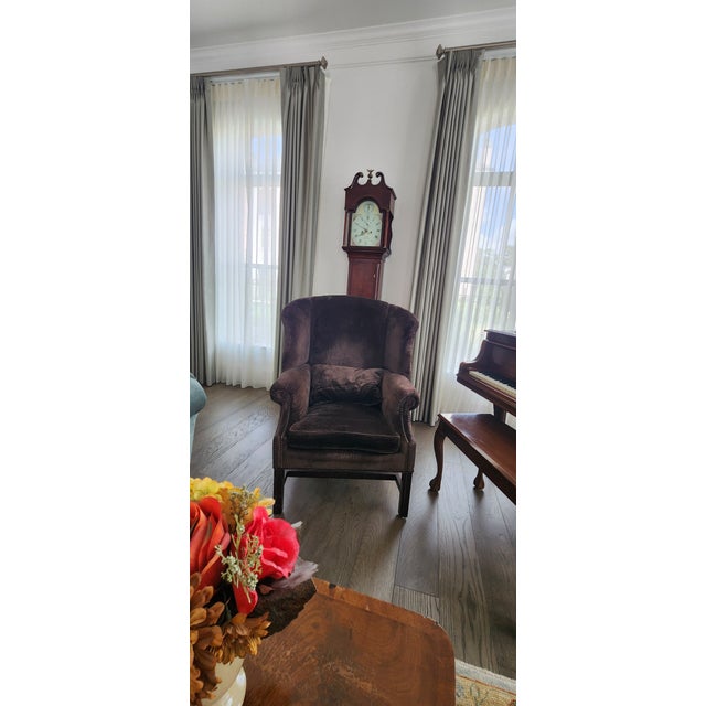 Chippendale Chippendale Style Mahogany Framed Wing Chair For Sale - Image 3 of 6