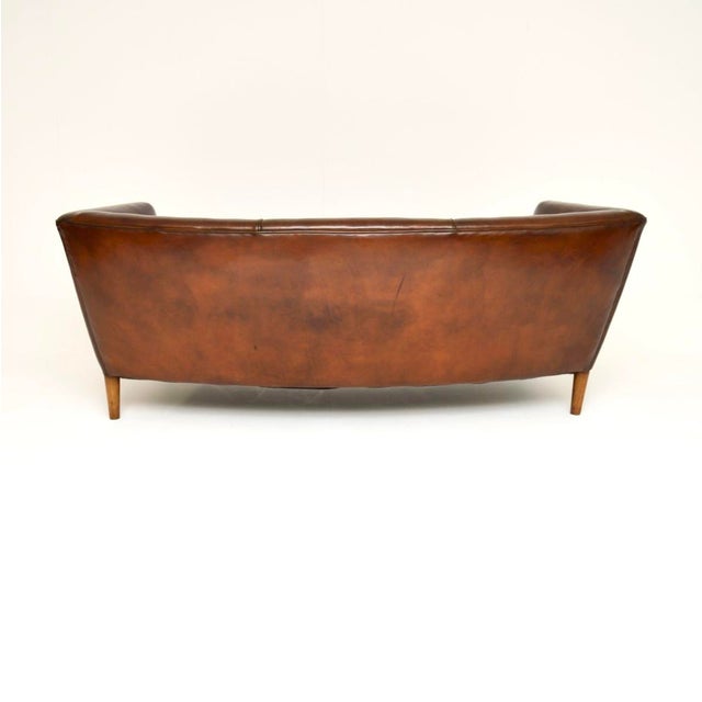 Wood Vintage Danish Leather Sofa, 1950s For Sale - Image 7 of 13