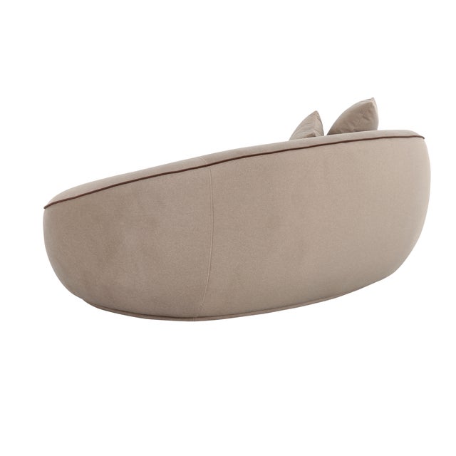 Jenny Taupe Faux Mohair Loveseat For Sale In Los Angeles - Image 6 of 8