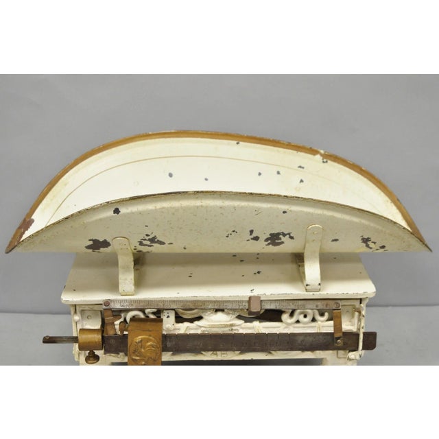 Antique Putzeys & Melot Liège Belgium Neoclassical Style Cast Iron Baby Scale For Sale - Image 14 of 18