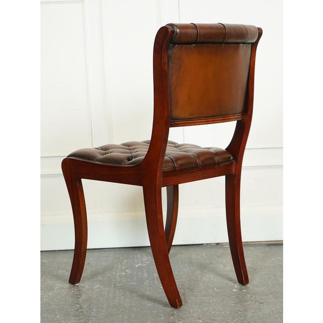 Chesterfield Leather Dining Chairs, Set of 6 For Sale - Image 12 of 16