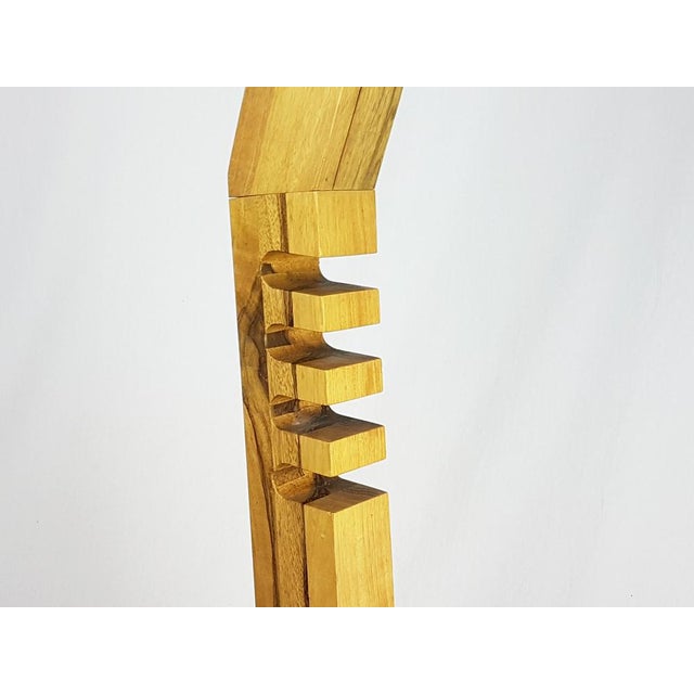 1970s Italian Olive Wood Coat Rack, 1970s For Sale - Image 5 of 14