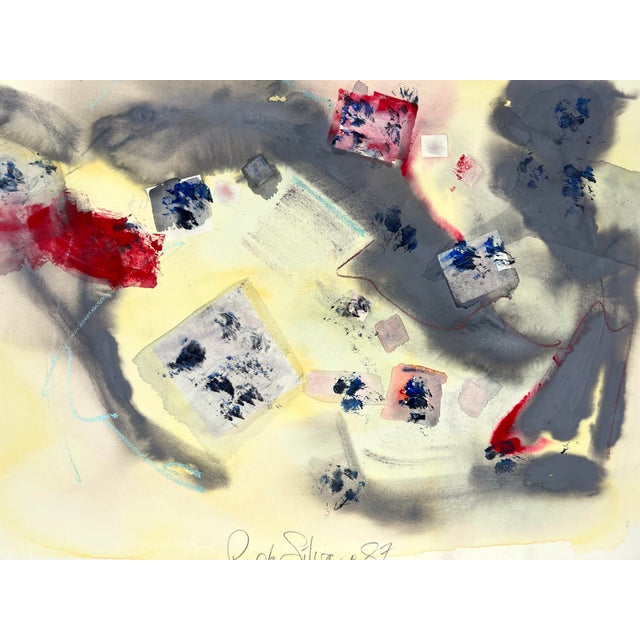 Figures at work or Play Abstraction Watercolor and Acrylic on Paper My favorite of the Collection. A bold figurative...