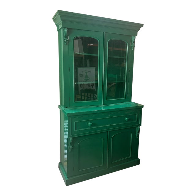 Extra Large Kelly Green Cabinet For Sale