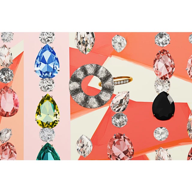 Art Deco Set of 4 - 36" X 24" - Unframed Limited Edition Photograph Prints - 'Girls & Diamonds'' - Fashion Series'#1 For Sale - Image 3 of 6