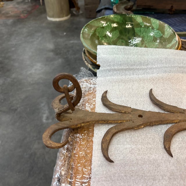 Mid 20th Century Hand Forged Wrought Iron Rack For Sale - Image 4 of 12