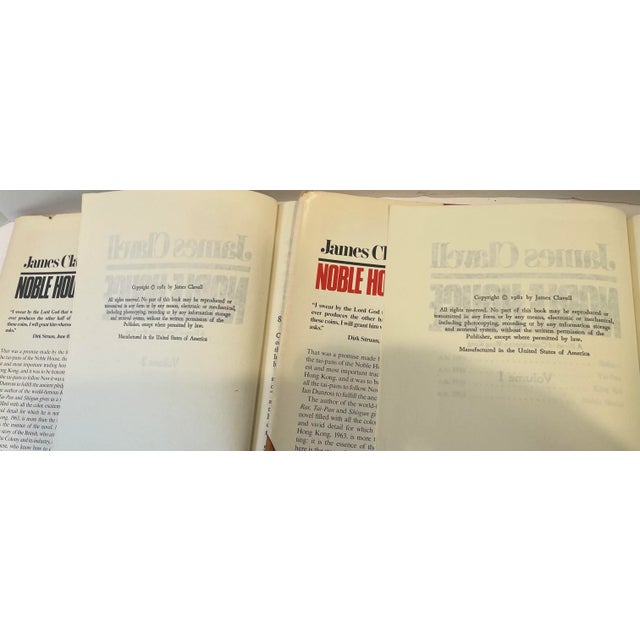 1981James Clavell Noble House Books - 2 Volume Set For Sale - Image 4 of 5