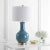 Modern Light Blue Ceramic Table Lamp - 27.5' H For Sale - Image 3 of 6