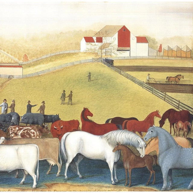 1994 Edward Hicks 'The Cornell Farm' Contemporary Offset Lithograph For Sale - Image 4 of 5