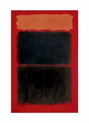1999 Oversize Silkscreen Poster "Light Red Over Black" by Mark Rothko