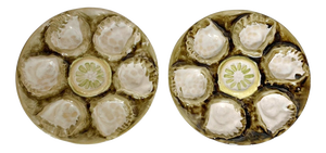 Oyster Plates in Ceramic, France, 1970s, Set of 2