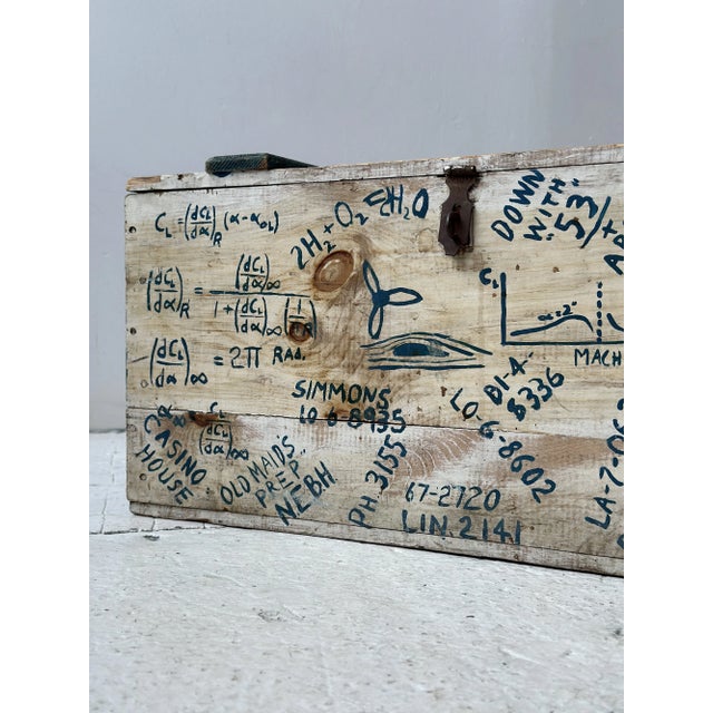 1940s Vintage Folk Art Embellished m.i.t. “Seniors” Dormitory / Naval Trunk, Circa 1949-1950 For Sale - Image 5 of 18