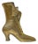 Vintage Victorian Style Brass High-Heel Button Boot Vase, 1980s For Sale