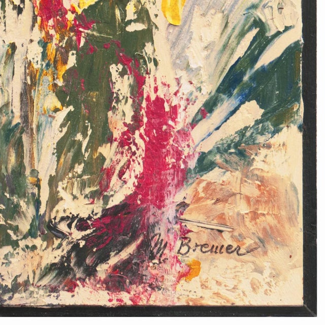 Abstract 'Action Abstract, Sage and Pineapple' by Marlene Bremer For Sale - Image 3 of 9