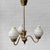 Mid-Century Modern Vintage Scandinavian Chandelier in Brass and Glass, 1940s For Sale - Image 3 of 11