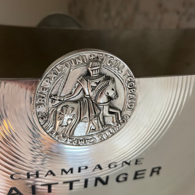 Metal Vintage French Taittinger Double Champagne Cooler For Sale - Image 7 of 7