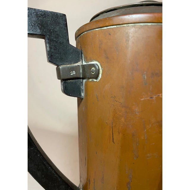 Metal Antique 1907 Jos Henrichs Ny Copper Brass Wood Coffee Tea Dispenser Samovar Pot For Sale - Image 7 of 17