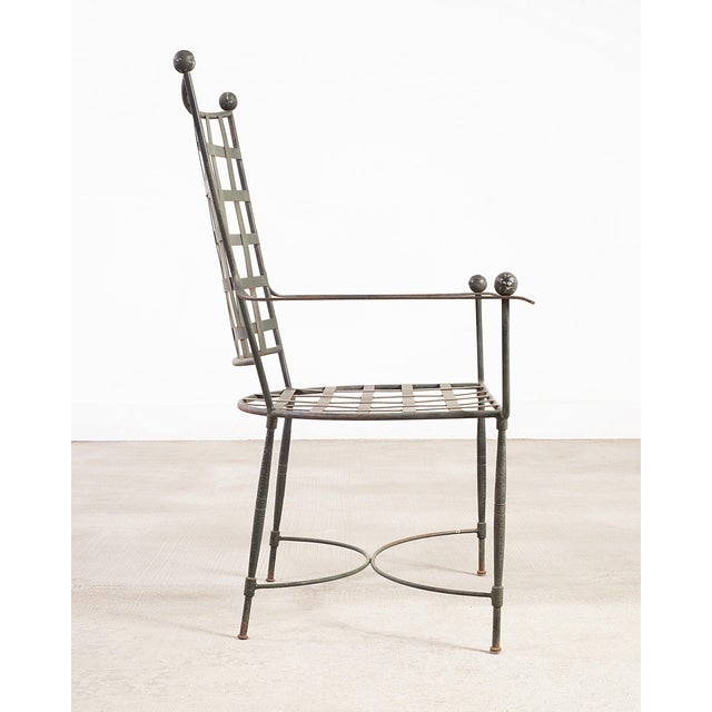 Set of Six Mario Papperzini Lattice Garden Dining Armchairs For Sale - Image 13 of 18