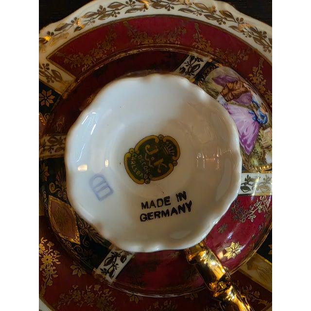 1930-1940 German Porcelain Tea Set- 17 Pieces For Sale - Image 9 of 11