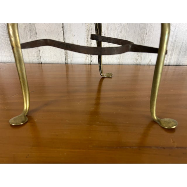 Antique Brass and Forged Iron Trivet For Sale - Image 9 of 13