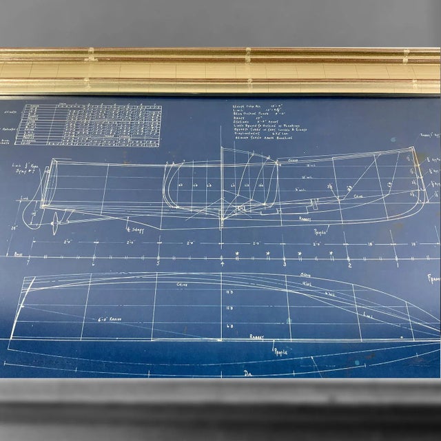 Blue Charming Original Blueprint for Yacht Tender Onboard Yacht Rima For Sale - Image 8 of 9
