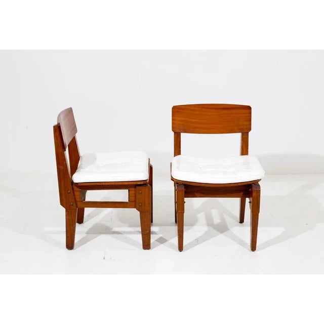 Rare set of six Italian chairs designed by architect Vito SanGirardi for the Pallante shop in Bari, Palo del Colle in the...