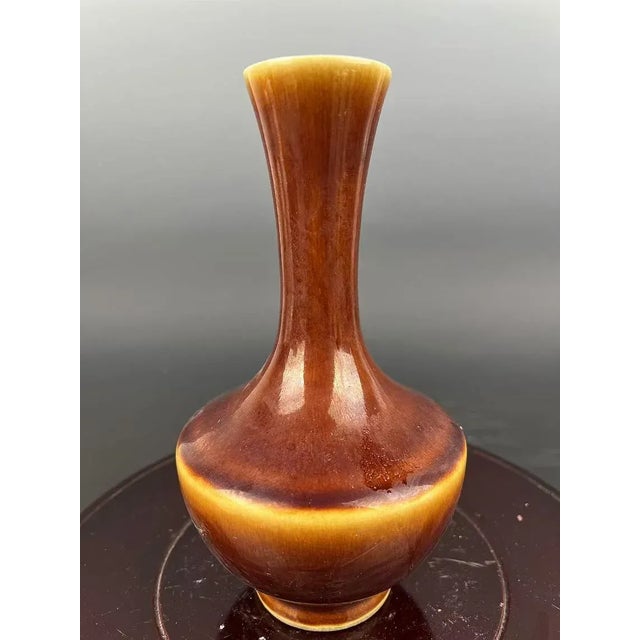 Chinese Vintage Chinese Porcelain Qing Dynasty Yongzheng Marked Flambé Glaze Porcelain Vase, Kiln Variation Glaze Ceramic Bottle For Sale - Image 3 of 5