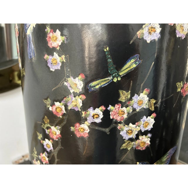 1950s Italian Glazed Terracotta Umbrella Stand For Sale - Image 5 of 9