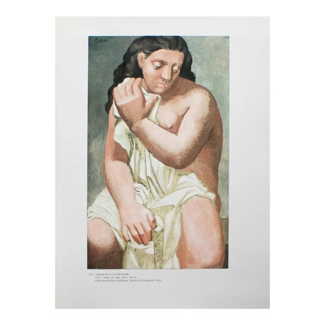 1985 After Pablo Picasso, "Grand Nu à La Draperie" Parisian Full-Color Print For Sale