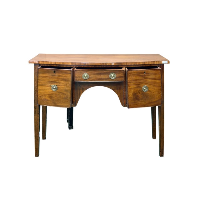 1960s Vintage Western Natural Wood Brandy Board Sideboard Console Table For Sale - Image 5 of 14