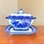 Chinoiserie Antique Flow Blue Soup Tureen and Platter For Sale - Image 3 of 16