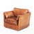 1980s Vintage Camel Buffalo Leather Club Chair from Roche Bobois, France, 1980s For Sale - Image 5 of 18