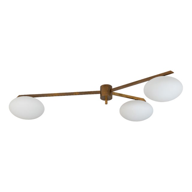 Tre Lune Ceiling Lamp by Angelo Lelii for Arredoluce, 1960s For Sale