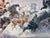 1970s Original Bill Larsen Native American Indian Chief Horse Hunt Oil Painting Canvas For Sale - Image 13 of 13