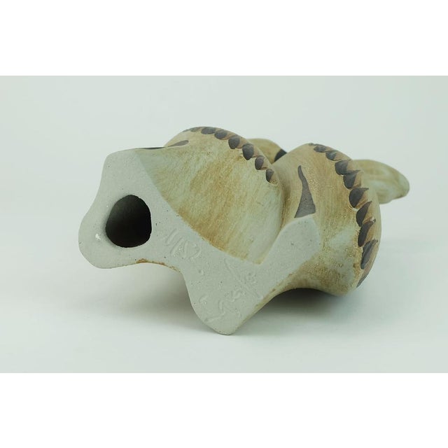 Beige Mid-Century Ceramic Cranes Figurine from Sgrafo Modern, 1970s For Sale - Image 8 of 9