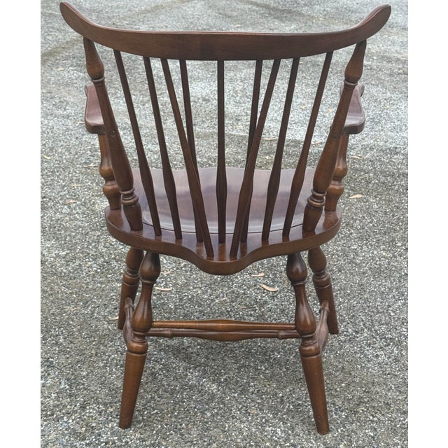 Wood Vintage Pennsylvania House Duxbury Cherry Windsor Chairs - Set of 6 For Sale - Image 7 of 12