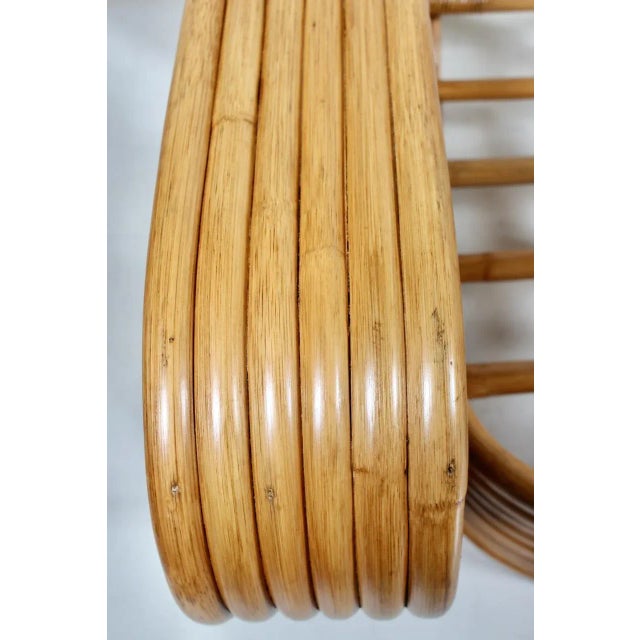 1950s Paul Frankl for Tochiku Bamboo & Rattan Six Strand Three PIece Sectional Sofa For Sale - Image 9 of 12