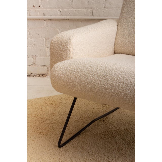 Metal 1950s Geneviève Dangles & Christian Defrance Armchair For Sale - Image 7 of 11