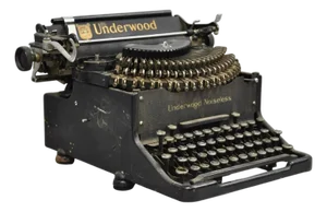 Antique 1930s Underwood Noiseless Standard Mechanical Typewriter Office Decor
