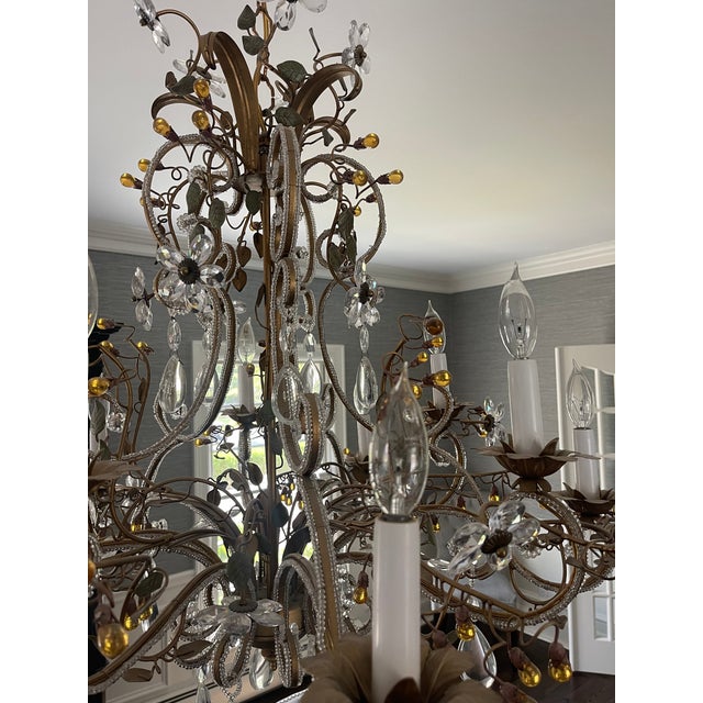 Decorative Crafts French Style Crystal Chandelier For Sale In New York - Image 6 of 8