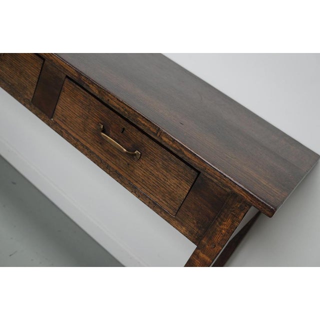 Rustic Vintage English Rustic Farmhouse Oak Side Table, 1930s For Sale - Image 3 of 16