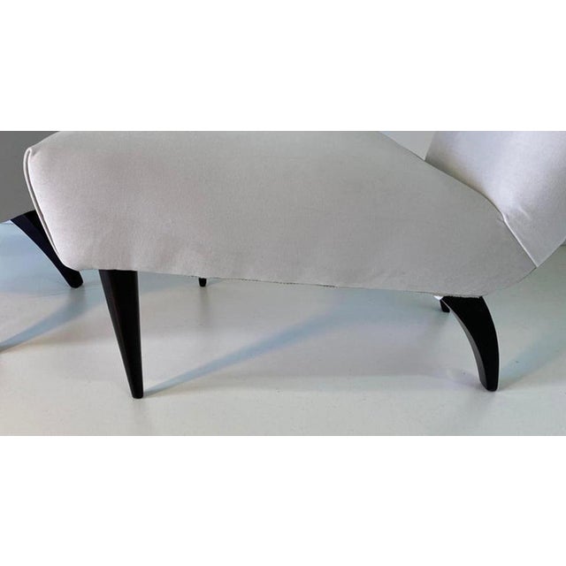 Art Deco Italian Bedroom Armchairs in Velvet and Black Lacquered Wood, 1940s, Set of 2 For Sale - Image 6 of 10