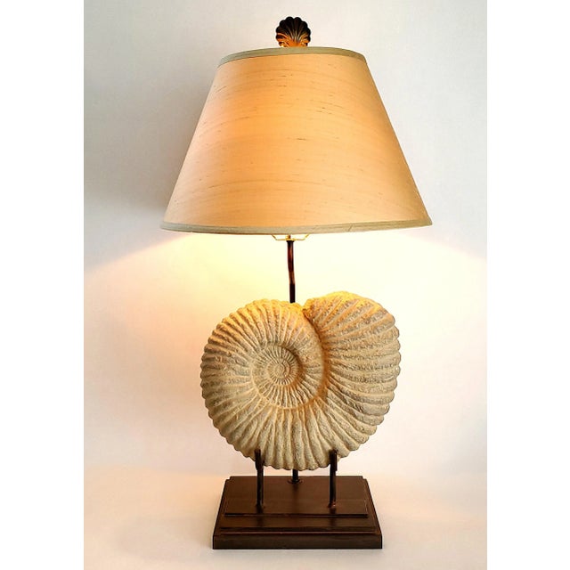 Lamp Plaster Seashell Shell Ammonite Large For Sale - Image 13 of 13