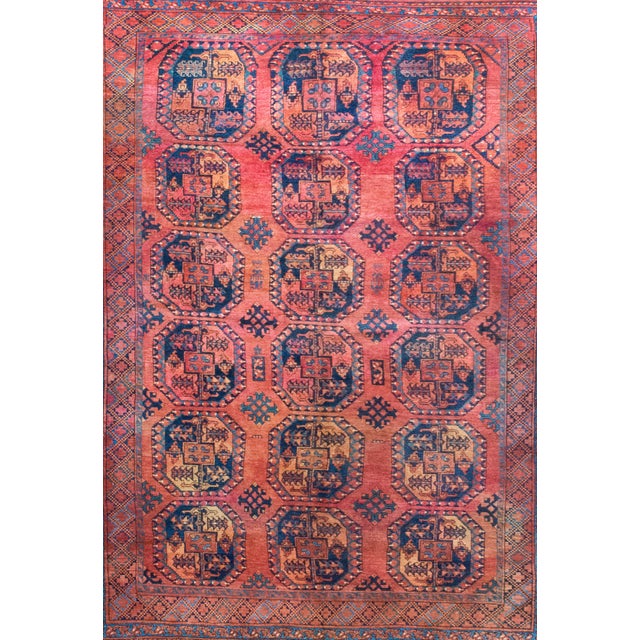 Tribal Early 20th Century Afghani Ersari Rug For Sale - Image 3 of 15