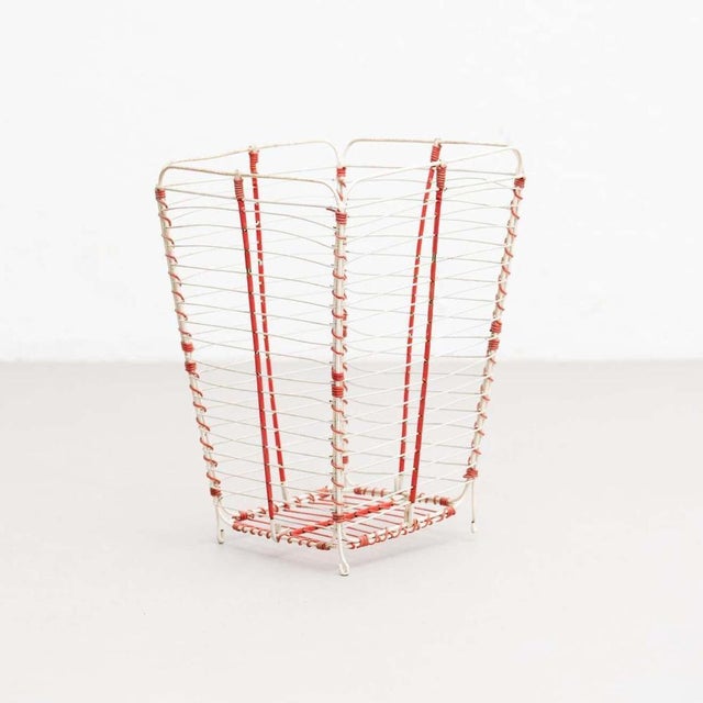 Metal Paper Bin, 1950s For Sale - Image 4 of 13