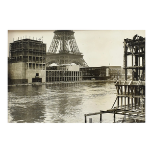 Paris International Exhibition With the Eiffel Tower Silver Gelatin Black and White Photography, 1937