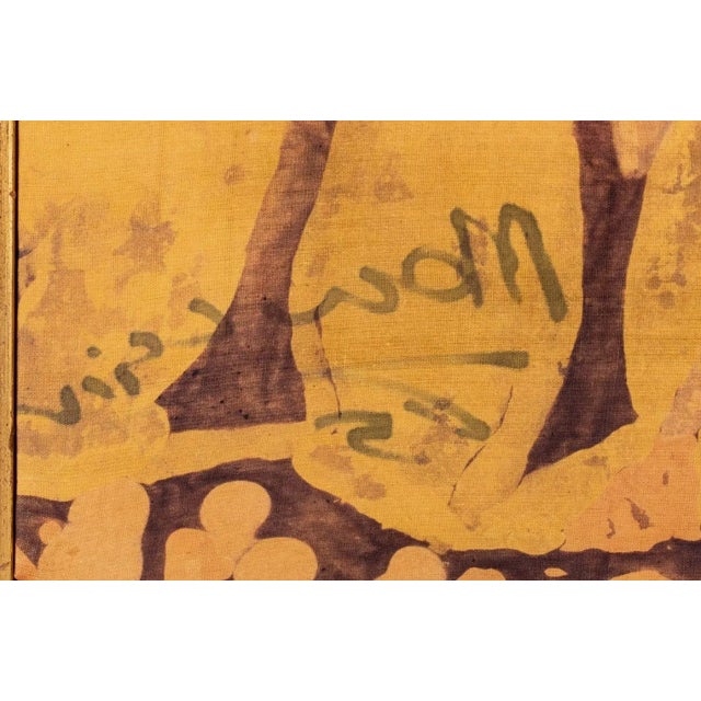 1960s Indian Batik Art Textile Tapestry, 1965 For Sale - Image 5 of 6