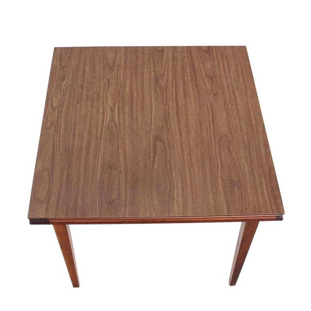 Mid Century Modern Square Flip Top Game Table Chairish