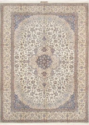 Pasargad Nain Silk & Wool Rug - 8' 6" X 12' 0"